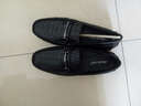 羚步 豆豆鞋男真皮春夏季社会青年懒人鞋商务休闲皮鞋乐福男鞋 黑色 41 实拍图