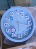 康巴丝（Compas）14寸挂钟立体创意客厅挂表石英钟现代时钟表 2641蓝色 实拍图