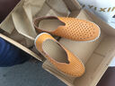 奇策2022春夏季休闲皮鞋男士透气皮凉鞋黑色牛皮套脚懒人鞋舒适镂空驾车鞋英伦时尚商务皮鞋中年爸爸鞋 浅棕色 40 实拍图