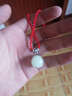 千宝莱项链男女简约刻字夜光石夜明珠颈链吊坠复古红绳情侣学生闺蜜礼物 16mm合金扣红绳一条 不刻字 实拍图