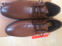 巴图腾夏季男士皮鞋商务正装镂空透气真皮软底大码45新郎结婚鞋子男黑色 棕色镂空B17245702 39（245） 实拍图