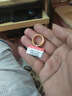 千影珠宝 黄色金戒指男士女款食指环情侣对戒 学生小号戒子镀金仿真砂金首饰送礼物尾戒子圈戒 单个价港码16-17号 实拍图