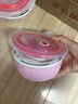 正兴阳陶瓷（ZHENGXINGYANG）陶瓷保鲜碗套装带盖保鲜盒密封大号泡面碗家用便当饭盒学生带饭碗 粉KT+红袋 实拍图