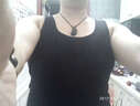 续点方领背心男 夏季大领口小背心纯色紧身修身健身马甲运动训练服 黑色 3XL (158-172斤左右)修身型 实拍图