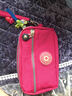 北狐 新款帆布小手包女手拿布钱包手机包钥匙包手拎包多层拉链长款钱包dt104 玫红色 实拍图
