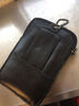 喜枝秀大频手机套腰包5.5吋6.3吋功能手机包穿皮带腰挂两用牛皮腰包通用 黑色小号3223 实拍图