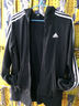 阿迪达斯（adidas）外套男装2025冬季新款跑步运动服加绒加厚保暖针织连帽夹克开衫 JD1870黑色/经典三条杠/加绒 M 实拍图