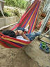 凯路德（KAIROAD）吊床户外成人加厚防侧翻儿童摇床庭院室内宿舍吊椅露营荡秋千 实木防侧翻【单人】加厚绑带+睡眠三宝+挂勾 实拍图