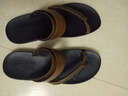 笠足典凉鞋男新款夏季凉拖鞋时尚休闲韩版潮拖舒适防滑沙滩鞋个性男士拖鞋 卡其色 41运动码 实拍图