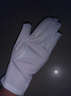 爱不释手 5三筋白手套开车文玩礼仪手套手套单双独立包装劳保手套 白色L码 五双装 实拍图