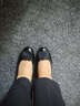 恒有福牛皮软底妈妈鞋坡跟中跟休闲软底真皮女单鞋舒适中年皮鞋防滑春秋 黑色 41 实拍图