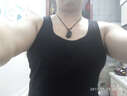 续点方领背心男 夏季大领口小背心纯色紧身修身健身马甲运动训练服 黑色 3XL (158-172斤左右)修身型 实拍图