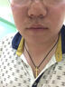 XD不锈钢扣项链绳编织蜡皮绳长款水晶琥珀玉佩翡翠吊坠项链挂绳男女款坠子挂件黑红绳子 1.5mm黑色 22寸约55厘米 实拍图
