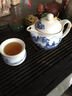 杰艺双层茶具套装 陶瓷茶壶茶杯套装 整套家用青花瓷功夫茶具带茶盘耐热 7头双层茶具(白金叶子) 普通安全包装 实拍图