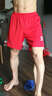 KELME/卡尔美运动短裤男足球比赛训练快干短裤夏季跑步透气五分裤子 红色 S 165 实拍图