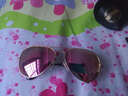 砾石情侣偏光太阳镜 圆框炫彩时尚墨镜 细腿男女蛤蟆眼镜 可定制近视眼镜 金框金黄镜片（偏光） 实拍图
