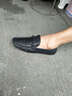 羚步 豆豆鞋男真皮春夏季社会青年懒人鞋商务休闲皮鞋乐福男鞋 黑色 42 实拍图