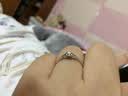 周六福  18K金钻石戒指女款璀璨花瓣形求婚订婚钻戒 8分 9号 au750 实拍图