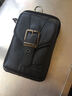 喜枝秀大频手机套腰包5.5吋6.3吋功能手机包穿皮带腰挂两用牛皮腰包通用 黑色小号3223 实拍图