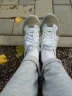 双星八特男女工作排球透气跑步训练牛筋底平底足球中考体育考试用鞋拔河鞋 白排球 38 （运动鞋39） 实拍图