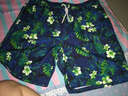 盖浪（GAILANG） 韩版亲子沙滩裤男速干大码宽松休闲海边度假泳裤可下水游泳温泉 绿色花(男款) XL 实拍图