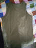 简束 背心男夏纯色棉质v领宽肩运动背心修身紧身打底汗衫男士无袖t恤 军绿色 3XL （85kg左右） 实拍图