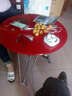 迈亚家具迈亚洽谈桌小圆桌子玻璃圆桌茶几玻璃桌圆餐桌组合简约现代圆桌 红色枫叶 直径600mm 实拍图