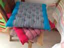 罗盛凯丽 办公室加厚坐垫 老粗布坐垫靠垫 餐椅垫子 办公坐垫沙发坐垫  蓝条 实拍图