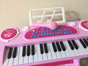 俏娃宝贝 儿童电子琴多功能手拍鼓小钢琴带话筒宝宝音乐女孩玩具生日礼物 粉色耐摔带手拍鼓琴 可接手机 实拍图