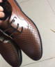 巴图腾夏季男士皮鞋商务正装镂空透气真皮软底大码45新郎结婚鞋子男黑色 棕色镂空B17245702 41（255） 实拍图