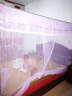 雅鹿家用蚊帐架1.5x2米三通不锈钢加粗加厚支架防摔蚊帐加密加柔面料 021款紫色 1.8*2.2米床25MM不锈钢三通 实拍图
