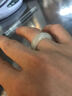 念玉新疆和田玉戒指环男女款天然碧玉戒指细料青玉戒指羊脂白玉戒指尾 白玉内径20mm=22号 实拍图