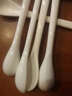 LICHEN纯白陶瓷小勺 咖啡勺 茶勺 调味勺搅拌调料勺白色 一根 中号 实拍图