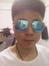 砾石情侣偏光太阳镜 圆框炫彩时尚墨镜 细腿男女蛤蟆眼镜 可定制近视眼镜 金框蓝膜炫彩（偏光） 实拍图