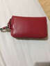 QIGER大容量拉链钥匙包男士拉链腰挂牛皮多功能大容量女式锁匙包 小号玫红色 实拍图