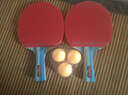 狂神乒乓球拍对拍 双反胶长短柄直拍 横拍 学生碳素成品拍双拍 初学款(2只长柄)0612+6球+拍包 实拍图