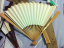 中宣堂（zhongxuantang） 扇子古风 折扇空白宣纸扇面扇子定制竹 苏扇可拆卸毛笔书法国画 苏工玉竹8寸  27CM   配扇盒+扇袋 实拍图