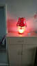 苏柏雪（suboxue） 婚庆台灯卧室床头灯结婚喜庆创意新婚礼物时尚欧式玻璃床头柜灯 红色款 按钮开关（暖光） 实拍图