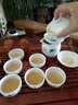 杰艺家用白瓷茶具套装功夫茶具实木茶盘整套陶瓷青花盖碗茶杯托盘茶台 (套装D)玉影荷香+小兰香茶盘 实拍图