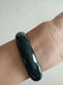 禾玉和田玉手镯 青玉女士宽版玉镯子青墨玉平安镯送老婆妈妈母亲礼物 内径64-65mm带检测证书 实拍图