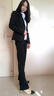微羽轩小西装女职业装女装正装女套装修身西服外套女士工作服商务黑色西装 西装+裙（黑色2件套） L （建议100-110斤以内） 实拍图