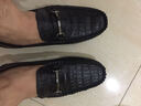 羚步 豆豆鞋男真皮春夏季社会青年懒人鞋商务休闲皮鞋乐福男鞋 黑色 41 实拍图