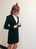 微羽轩小西装女职业装女装正装女套装修身西服外套女士工作服商务黑色西装 西装+裙（黑色2件套） L （建议100-110斤以内） 实拍图