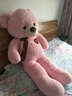 怡乐熊毛绒玩具熊公仔布娃娃泰迪熊玩偶狗熊熊猫礼物情人节女孩生日礼物 丝带熊-粉色 全长1.2米 实拍图
