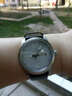 玛斯威顿男士运动手表双日历大表盘光能军表太阳能防水夜光学生皮带表 真皮带EM1418-02A 实拍图