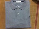 康柏力特大码打底衫男加肥加大肥佬长袖T恤商务纯色翻领保罗衫棉 灰色 4XL适合200-225斤 实拍图