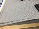丝域（SIYU） 纯棉床笠单件 加厚床罩席梦思乳胶保护套床套防滑防尘加高 长城格(银灰色) 1.2米床120*200cm 围高18cm 实拍图