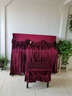 猛士钢琴罩全罩欧式奢华韩国绒高档加厚简约钢琴套防尘罩布艺欧式全包 喜庆红 定做请提供尺寸 实拍图
