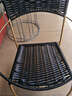裕朝 藤椅 藤椅简易小藤椅子户外休闲椅阳台椅手工编制小椅子小藤藤编 黑色小号单钢筋(坐高24) 实拍图