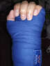 九日山拳击绷带 棉透气缠手带绷带 拳击散打绑手带护手带 运动打拳 蓝色（一副2只装） 耐用棉（无弹力）5米 实拍图